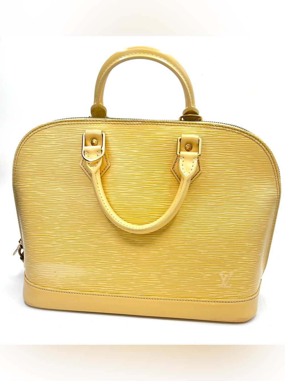 Louis Vuitton Yellow Epi Leather Alma PM Satchel